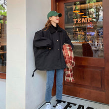 画像をギャラリービューアに読み込む, 韓国風襟付きボアビッグジャケットコートレデイーズ