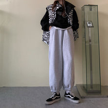 画像をギャラリービューアに読み込む, 裏起毛パンツ ジョガーパンツゆったりストリート系レデイーズ ハイウエスト ボトムス