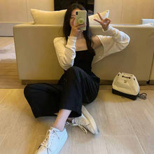 画像をギャラリービューアに読み込む, 2点セットドルマン袖トップスシャツとパンツカーディガン サロペット韓国っぱレデイーズカジュアル