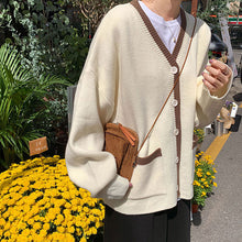 画像をギャラリービューアに読み込む, ニットゆったりカジュアルトップス ニットセーターニットカーディガン