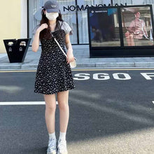 画像をギャラリービューアに読み込む, 2点セット花柄ワンピース Tシャツ キャミワンピースキャミソールカジュアルワンピース韓国っぱ