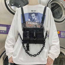 画像をギャラリービューアに読み込む, 普段使いにチェーン付き サコッシュ バッグ 韓国ストリート系 メンズライク