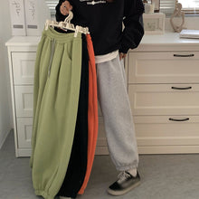 画像をギャラリービューアに読み込む, 裏起毛パンツ ジョガーパンツゆったりストリート系レデイーズ ハイウエスト ボトムス