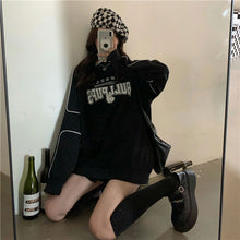 画像をギャラリービューアに読み込む, ストリート系レトロプリント長袖トップスカジュアルパーカートレーナー