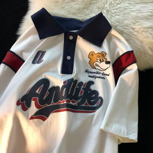 画像をギャラリービューアに読み込む, サマーポロロップルーズショートスリーブTシャツ