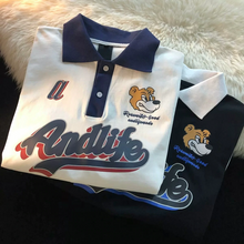 画像をギャラリービューアに読み込む, サマーポロロップルーズショートスリーブTシャツ