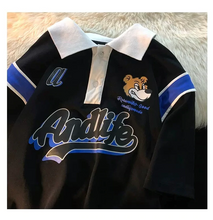 画像をギャラリービューアに読み込む, サマーポロロップルーズショートスリーブTシャツ