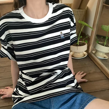 画像をギャラリービューアに読み込む, カジュアル ボーダー Tシャツ