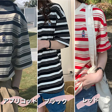 画像をギャラリービューアに読み込む, カジュアル ボーダー Tシャツ