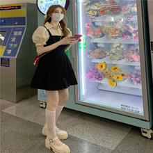 画像をギャラリービューアに読み込む, 夏のシャツワンピースレトロ サロペットワンピース