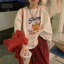 画像をギャラリービューアに読み込む, 韓国っぱ古着ライク カジュアルオーバーサイズ 半袖Tシャツ アニマル