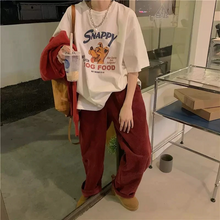 画像をギャラリービューアに読み込む, 韓国っぱ古着ライク カジュアルオーバーサイズ 半袖Tシャツ アニマル