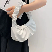 画像をギャラリービューアに読み込む, バッグ カラバリ 韓国っぽ くしゅくしゅ シンプル フェミカジ PUレザー プリーツ
