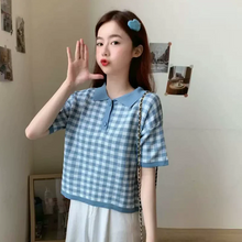 画像をギャラリービューアに読み込む, モテ度UP ギンガムチェック ブロックチェック シャツ ポロシャツ バイカラー カジュアル フェミニンデート ナチュラル 韓国っぽ