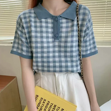 画像をギャラリービューアに読み込む, モテ度UP ギンガムチェック ブロックチェック シャツ ポロシャツ バイカラー カジュアル フェミニンデート ナチュラル 韓国っぽ