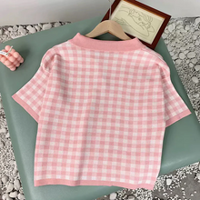 画像をギャラリービューアに読み込む, モテ度UP ギンガムチェック ブロックチェック シャツ ポロシャツ バイカラー カジュアル フェミニンデート ナチュラル 韓国っぽ