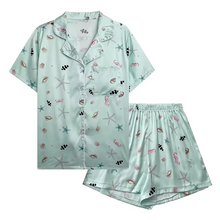 画像をギャラリービューアに読み込む, 韓国っぱパジャマルームウェア上下2点セットアップショートパンツとシャツ