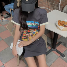 画像をギャラリービューアに読み込む, レトロ カジュアル 英字ロゴ半袖Tシャツレデイーズ