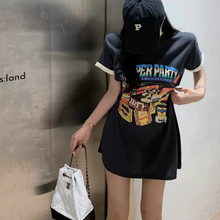 画像をギャラリービューアに読み込む, レトロ カジュアル 英字ロゴ半袖Tシャツレデイーズ