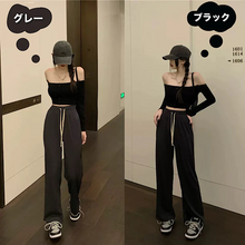 画像をギャラリービューアに読み込む, 韓国系ドローストリング ワイドパンツストリート系ダンス洋服原宿系カジュアルパンツ