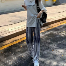 画像をギャラリービューアに読み込む, ストリート系原宿系ダンス洋服タイダイ柄ハイウエストカジュアルパンツ