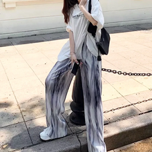 画像をギャラリービューアに読み込む, ストリート系原宿系ダンス洋服タイダイ柄ハイウエストカジュアルパンツ