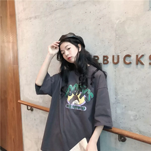 画像をギャラリービューアに読み込む, レトロ半袖Tシャツダメージ加工大きいトップス