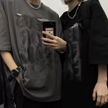 画像をギャラリービューアに読み込む, スポーティーカップルカジュアル 半袖Tシャツストリート系ダンス洋服男女兼用
