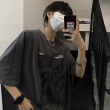 画像をギャラリービューアに読み込む, スポーティーカップルカジュアル 半袖Tシャツストリート系ダンス洋服男女兼用