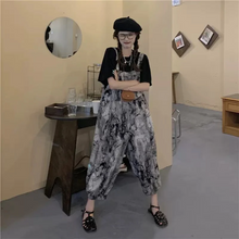 画像をギャラリービューアに読み込む, タイダイ柄2点セットトップスとサロペット パンツオーバーオール原宿系ダンス洋服