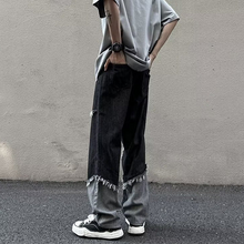 画像をギャラリービューアに読み込む, ルーズ ジーンズ ステッチ ストリート メンズ ジーンズ