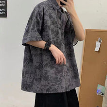 画像をギャラリービューアに読み込む, 取り入れたい カジュアル プルオーバー プリント ラウンドネック 半袖 ハンサム メンズTシャツ