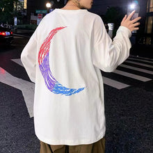 画像をギャラリービューアに読み込む, ストリート系原宿系ダンス洋服デザイン性抜群 カップル ファッション ゆったり カジュアル ラウンドネック 長袖 プリント メンズTシャツ