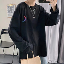 画像をギャラリービューアに読み込む, ストリート系原宿系ダンス洋服デザイン性抜群 カップル ファッション ゆったり カジュアル ラウンドネック 長袖 プリント メンズTシャツ