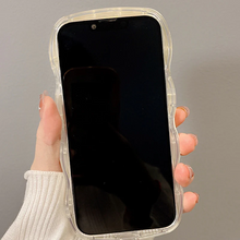 画像をギャラリービューアに読み込む, 韓国っぱ透明クリアハート柄iphoneケーススマホケースおしゃれiphone13 ケースiphone14ケース