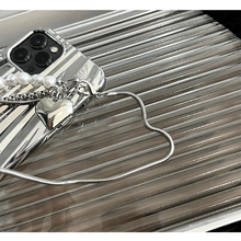 画像をギャラリービューアに読み込む, iphoneケース ミラーデザイン チェーンストラッ iphoneカバー 落下防止