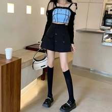 画像をギャラリービューアに読み込む, 美脚 ハイウエスト スカート 可愛い ミニスカート ショートパンツ