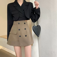 画像をギャラリービューアに読み込む, 美脚 ハイウエスト スカート 可愛い ミニスカート ショートパンツ