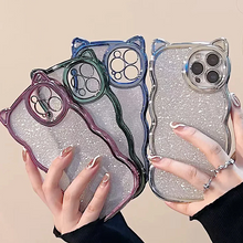 画像をギャラリービューアに読み込む, 韓国風かわいい猫耳 iphoneケータイケース 透明ケータイケース