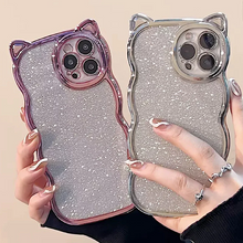 画像をギャラリービューアに読み込む, 韓国風かわいい猫耳 iphoneケータイケース 透明ケータイケース