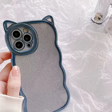 画像をギャラリービューアに読み込む, 韓国風かわいい猫耳 iphoneケータイケース 透明ケータイケース