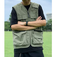 画像をギャラリービューアに読み込む, ム フィッシングベスト アーミーカラー アースカラー ベスト ポケット付き メンズライク カジュアル ダボかわ 古着ライク おじかわ