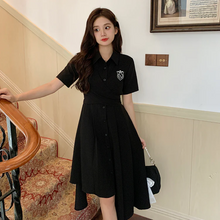 画像をギャラリービューアに読み込む, ファッション カジュアル アシンメトリー シャツ ドレス ミディ ドレス