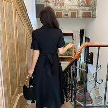 画像をギャラリービューアに読み込む, ファッション カジュアル アシンメトリー シャツ ドレス ミディ ドレス