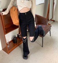 画像をギャラリービューアに読み込む, 原宿系ダンス洋服チェーン付きハイウエストパンツ