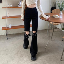 画像をギャラリービューアに読み込む, 原宿系ダンス洋服チェーン付きハイウエストパンツ