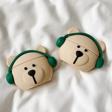 画像をギャラリービューアに読み込む, かわいい くまちゃん デザイン韓国っぽ お洒落 AirPods ケースシンプルイヤホン Bluetooth 落下防止