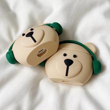 画像をギャラリービューアに読み込む, かわいい くまちゃん デザイン韓国っぽ お洒落 AirPods ケースシンプルイヤホン Bluetooth 落下防止
