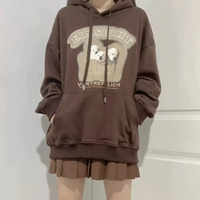 画像をギャラリービューアに読み込む, フード付きセーターワンちゃんのプリントがCUTEなフード付きパーカー