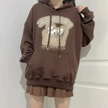 画像をギャラリービューアに読み込む, フード付きセーターワンちゃんのプリントがCUTEなフード付きパーカー